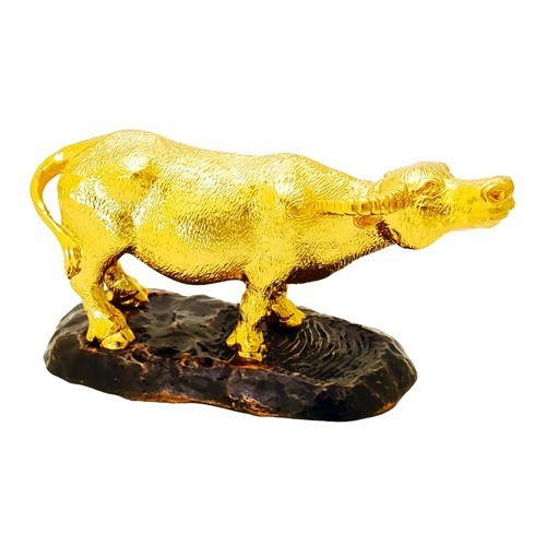 24K Gold Plated Ox Figurine