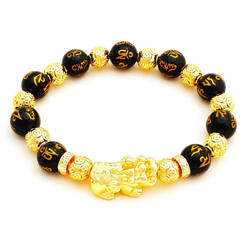 Golden Pi Yao Feng Shui Lucky Charm Bracelet