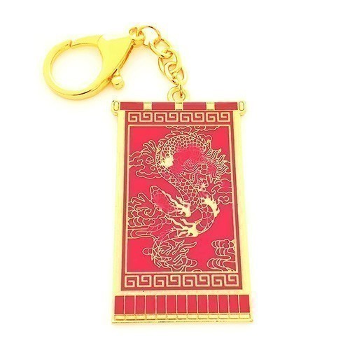 Prosperity Flag With Dragon Amulet for Victory Luck