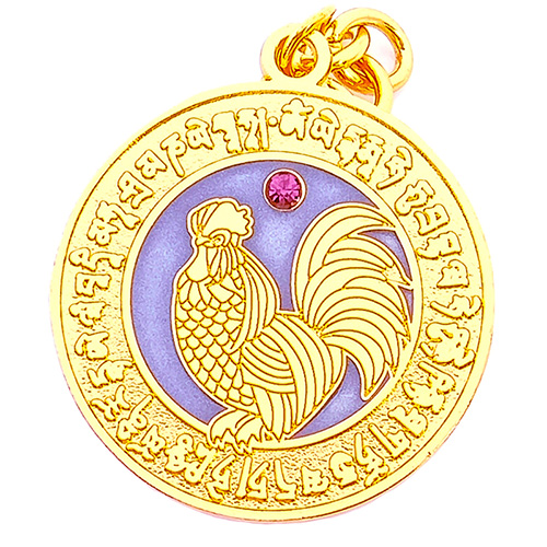 Rooster Peach Blossom Amulet