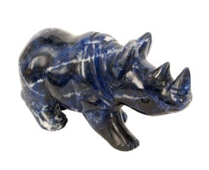 Natural Sodalite Rhinoceros for Protection