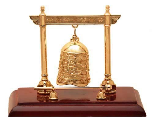 The Golden Five Element Bell with Stand