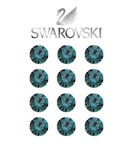 Swarovski Crystal Beads ( Blue-Zircon ) - 2 Dozen per pack