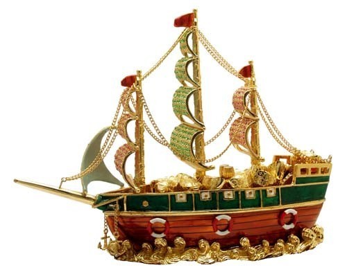 Bejeweled Merchant Wealth Ship - Extra LARGE