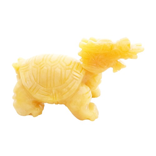 Yellow Jade Dragon Tortoise for Longevity